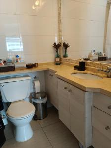 a bathroom with a toilet and a sink at Sector San Martin in Viña del Mar