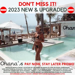 レンボンガン島にあるOhana's Beachfront Resort & Beach Clubの琉璃女