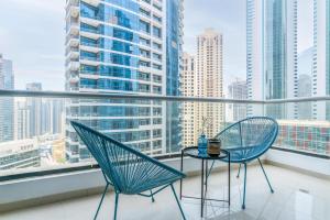 Balkón nebo terasa v ubytování Ultimate Stay 1 BR Marina Views Best Location in the Heart of Marina Perfect Vacation Near Marina Beach JBR