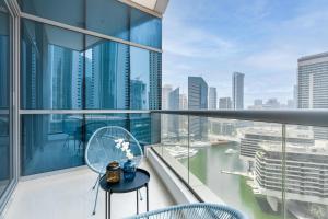 Balkón nebo terasa v ubytování Ultimate Stay 1 BR Marina Views Best Location in the Heart of Marina Perfect Vacation Near Marina Beach JBR