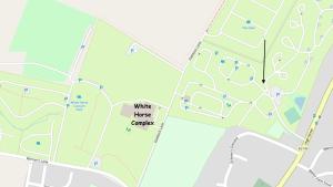 a map of the white harvard campus at Tebay (Green Lawns) in Selsey