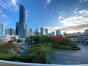 a view of a city with a street and buildings at City/Valley Resort Apartment in Brisbane