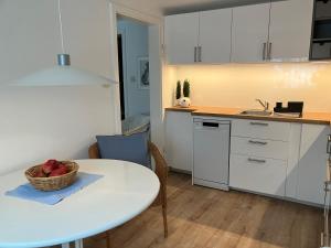 Kuchyň nebo kuchyňský kout v ubytování Ferienwohnung Götz