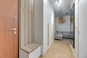 Krevet ili kreveti u jedinici u okviru objekta Nadmotławie Sauna & Fitness by Grand Apartaments