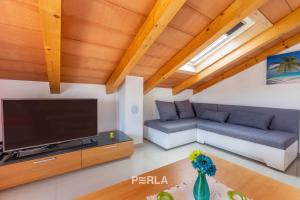 TV a/nebo společenská místnost v ubytování House MIRABELLE with Pool