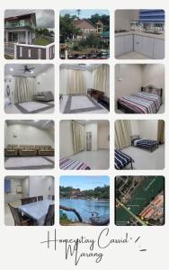 un collage de photos d'une chambre et d'une maison dans l'établissement Homestay Cassia Marang, à Marang