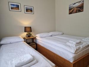 Posteľ alebo postele v izbe v ubytovaní Apartament na Błoniach