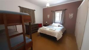 a bedroom with a bunk bed and a ladder at Casa Gloria y Vicente in Potrerillos +28 photos