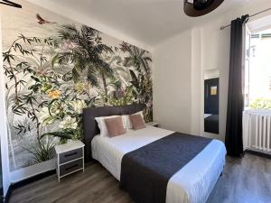 Postel nebo postele na pokoji v ubytování Hôtel Parc Mazon-Biarritz