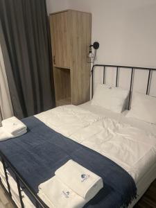 Postel nebo postele na pokoji v ubytování Gudauri Loft Apartment N508