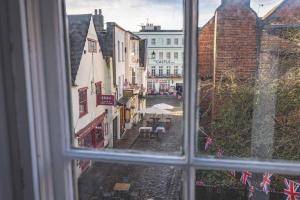 a view from a window of a city street at Windsor Castle Chic: 1BR,Parking in Windsor