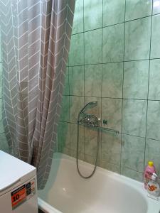 un bagno con doccia e vasca combinate di Iva Apartment a Rivne