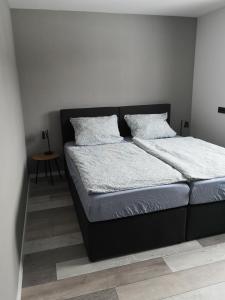 - un lit avec 2 oreillers dans l'établissement Apartment in Nonnweiler-Otzenhausen, à Nonnweiler