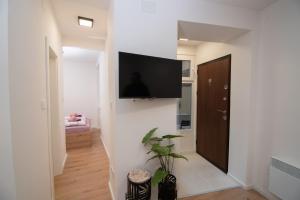 TV a/nebo společenská místnost v ubytování Cute 1BDR in City Center