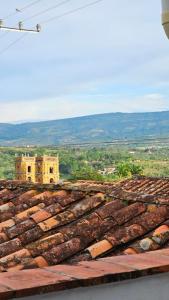 a view from the roof of a building at La Casa del Diseñador in Barichara