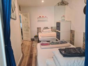 Ruang duduk di Nice 2 double Bed in sunny House in Amsterdam west