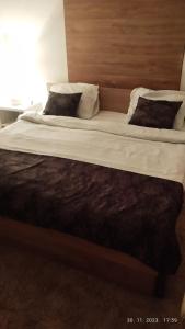 a large bed with two pillows on top of it at Apartman B&B in Pale