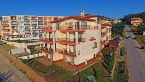 an overhead view of a building on a city street at Svetlana Hotel in Byala