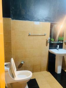 een badkamer met een toilet en een wastafel bij White Villa Ella/ Badulla in Badulla