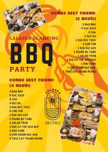 a flyer for a bbq party at LALASEA BISTRO (Camping, Food & Drink) in Ha Tien