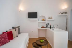 Kuchyň nebo kuchyňský kout v ubytování Santorini-treasures Lavender villa traditional + 9 fotografií