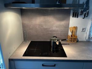 Een keuken of kitchenette bij Chalet Havenzicht Eernewoude