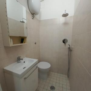 a small bathroom with a toilet and a sink at La Casetta di Paola in Rome