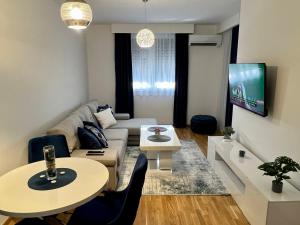 TV a/nebo společenská místnost v ubytování Wolf Gray apartman Sarajevo