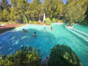 בריכת השחייה שנמצאת ב-Cabañas Natural Park Lodge Pucon או באזור