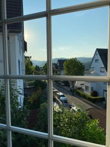 a view from a window of a street at Ferienwohnung Auszeit in Boppard