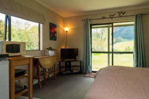 A television and/or entertainment centre at Astelia Lodge