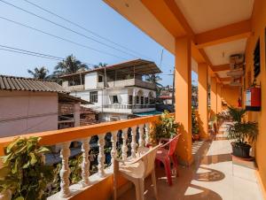 Balkón nebo terasa v ubytování Krishna Guest House