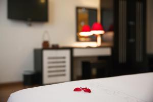 Voodi või voodid majutusasutuse Serenity Villa Hotel toas