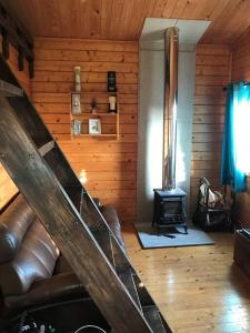 Posezení v ubytování Ardchiavaig Cabin