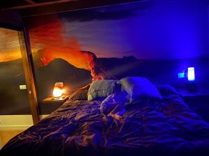 A bed or beds in a room at Sun Villa & exclusive stars view
