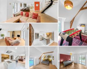 un collage de fotos de una casa en Luxurious Betton, en Betton