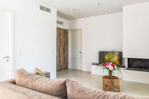 TV a/nebo společenská místnost v ubytování Lithari Luxury Villas
