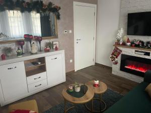 A television and/or entertainment centre at VESTA Apartman