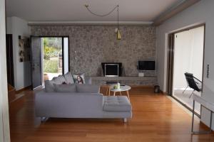 Телевизор и/или развлекательный центр в Avatonblue Villa Nafplio