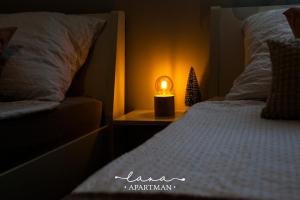 Postel nebo postele na pokoji v ubytování Lana apartman