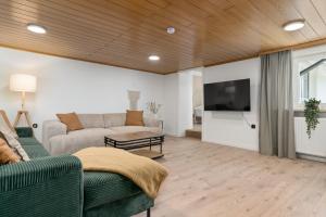 TV/trung tâm giải trí tại Ferienhaus Zur Alten Burg/Familientreffen/Edersee