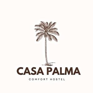 a palm tree logo on a white background at HOSTAL CASA PALMA in Ríohacha