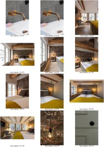 a collage of different pictures of a room at Square Rooms 20 in Düsseldorf