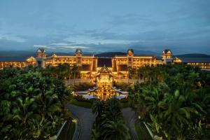an aerial view of the resort at night at Sheraton Grand Xishuangbanna Hotel in Jinghong