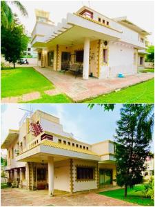 duas fotos de uma casa antes e depois de ser remodelada em The ROI Palace em Faridabad