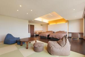 The Hotel Obuse的休息区