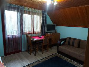 - un salon avec une table et un canapé dans l'établissement Kuca - STUDIO, à Požega