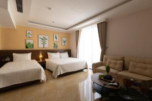 Voodi või voodid majutusasutuse Nature Hotel toas