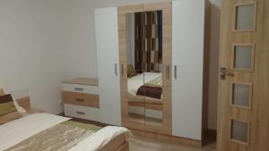 Ένα ή περισσότερα κρεβάτια σε δωμάτιο στο Apartmán Tereza Děčín