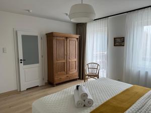 Postel nebo postele na pokoji v ubytování 611 n.p.m.